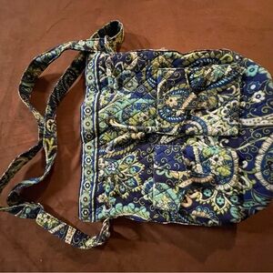 Vera Bradley Blue and Green Paisley Shoulder Bag